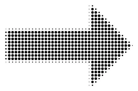 Black Dot Right Arrow Icon Illustrazione stock