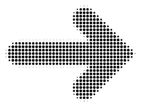 Black Dot Right Arrow Icon 스톡 일러스트