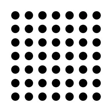 Black Dot Square Geometric Element and Shape for Creative Design Vector Illustrazione stock