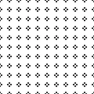 Black Dot in Square Shape on White Background Seamless Stock Illustration