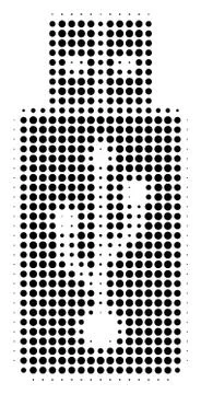 Black Dot USB Flash Drive Icon Illustrazione stock