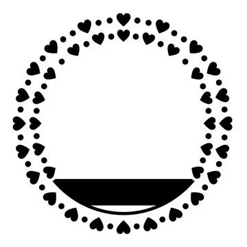 Black Dots Forming Circular Pattern Around Central Hollow Space Stock Illustration