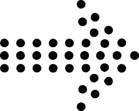Black dots forming geometric pattern on white 스톡 일러스트