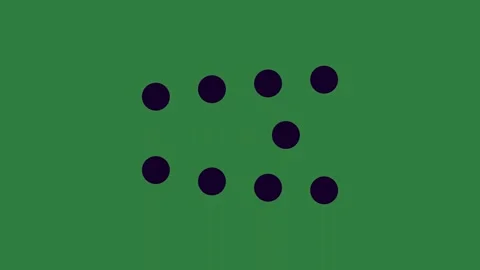 Black dots on it and frame cartoonish design motion illustration figure Chroma Stock Footage 337341191