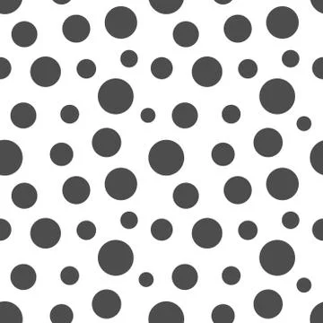Black dots seamless pattern. Vector illustration. Stock Illustration