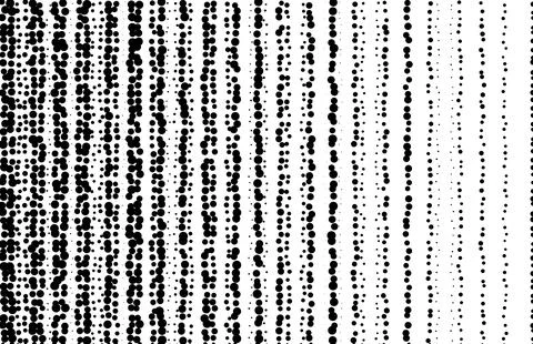 Black Dots Vertical Halftone Gradient Art Stock Illustration