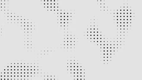 Black dots on white background. Moving halftone seamless pattern loop Stock Footage 202225412
