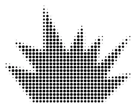 Black Dotted Boom Explosion Icon 스톡 일러스트