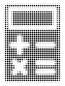 Black Dotted Calculator Icon Illustrazione stock