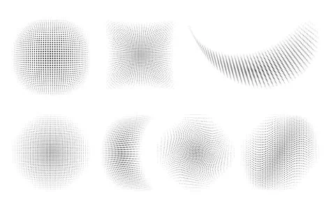 Black dotted elements Stock Illustration