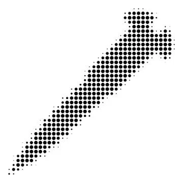 Black Dotted Screw Icon Stock Illustration