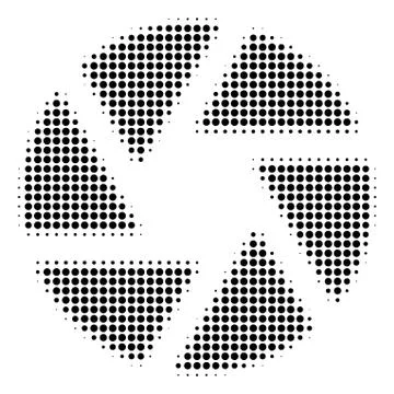 Black Dotted Shutter Icon 스톡 일러스트