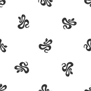 Black dotted snake pattern seamless black 스톡 일러스트