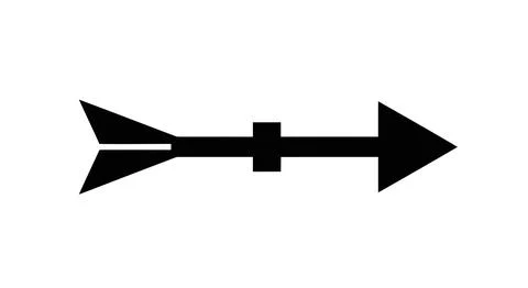 Black double headed arrow icon Stock Illustration