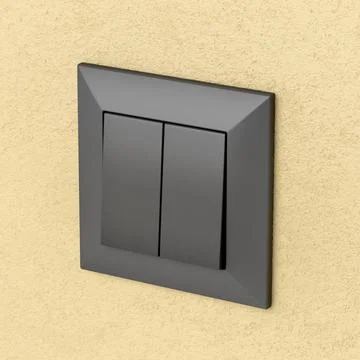 Black double light switch Black double light switch on the wall Copyright:... Stock Photos