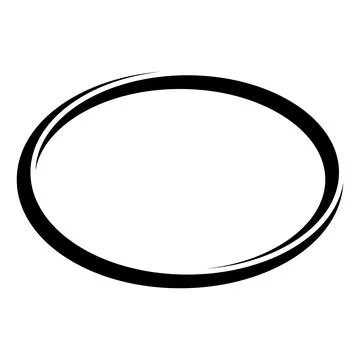 Black Double Oval Frame Geometric Shape, Round circular banner frame Stock Illustration