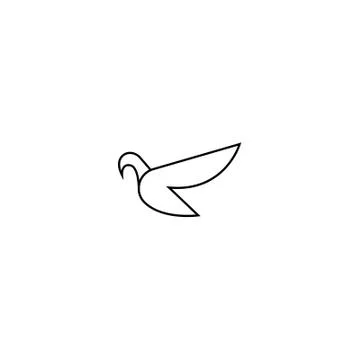 Black dove Stock Illustration