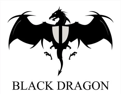 Black dragon Stock Illustration