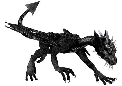 Black dragon Stock Illustration