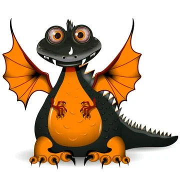 Black dragon Stock Illustration