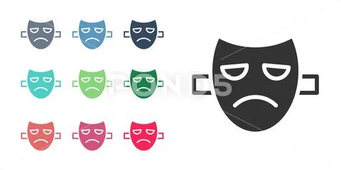 Theatre masks isolated on dark Royalty Free Vector Image