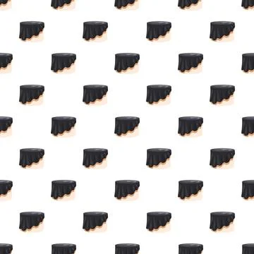 Black draped tables seamless pattern background 스톡 일러스트
