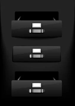 Black drawers Stock Illustration