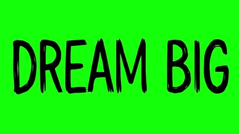 Black dream big text line boil effect animation Stock Footage 342178973
