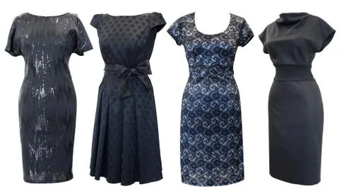 Black dresses set Stock Photos