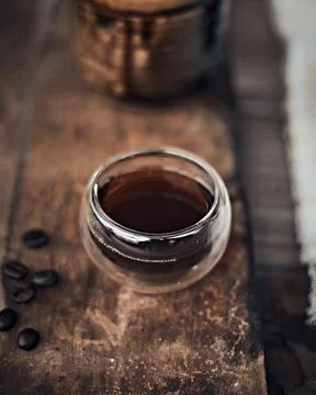 Black drip coffee Stock Photos
