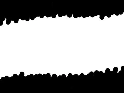 Black Dripping Border Frame with White Background Abstract Blank Stock Illustration