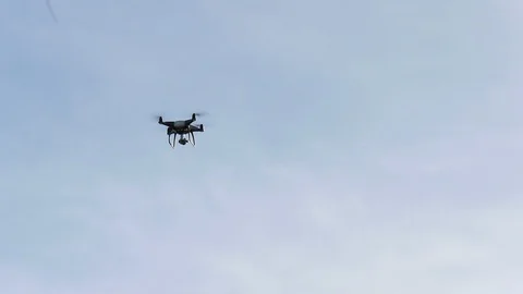 Black drone flying Stock Footage 105678620
