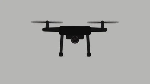 Black Drone with Transparent Background Stockbeeldmateriaal 88635876