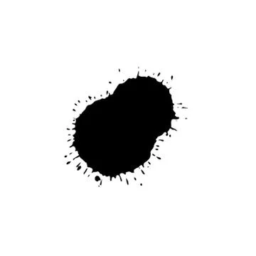 Black drop isolated on white background. Grunge splash texture. Vector Ilustración de archivo