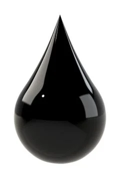 Black drop isolated on white. Stock Illustration