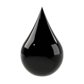 Black drop isolated on white. Stock Illustration