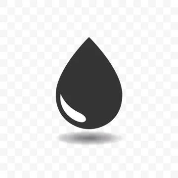 Black drop or rain icon design concept. Stock Illustration