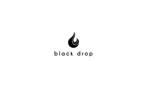 Black drop vector logo image Stock Illustration