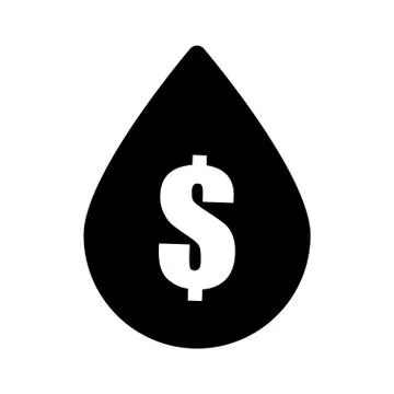 Black drop with the weight signal inside Stock Illustration