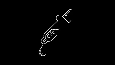 Black dropper with liquid drop on white background Stock Footage 324768917