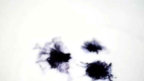 Black drops on a white background. Art plot Vídeos de archivo 220293405