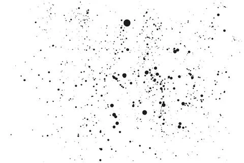 Black drops on a white background Stock Illustration