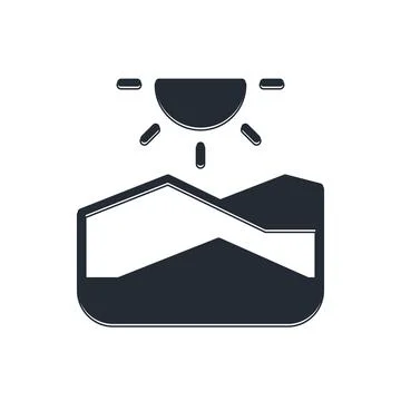 Black Drought icon isolated on white background.  Vector Stock Illustration