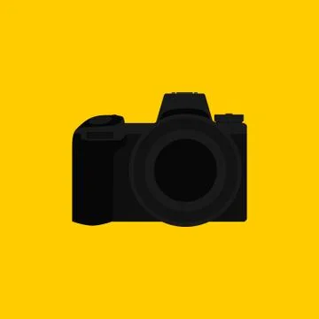 Black DSLR Camera vector illustration Stock Illustration