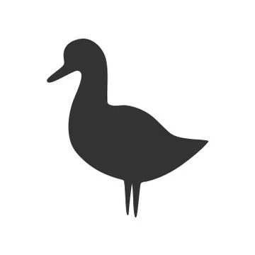 Black duck icon. Stock Illustration