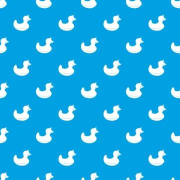 Black duck toy pattern seamless blue Illustrazione stock