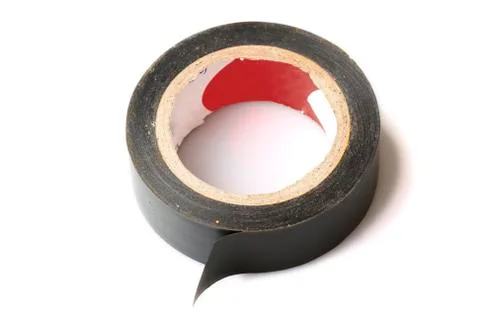 Black Duct Tape On A White Background Stock Photos