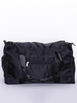Black duffel bag front view Stock Photos