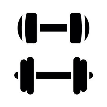 Black Dumbell Shape Resizable Vector 스톡 일러스트