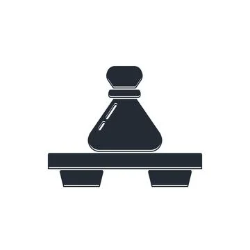 Black Dumpling on cutting board icon isolated on white background. Traditio.. Stock Illustration